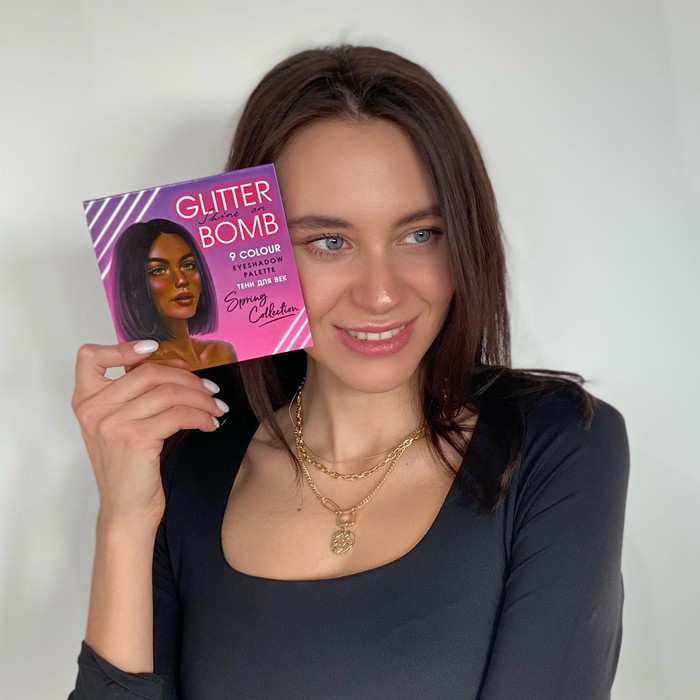 

Тени для глаз Glitter Bomb, 9 потрясающих оттенков, 8 Марта