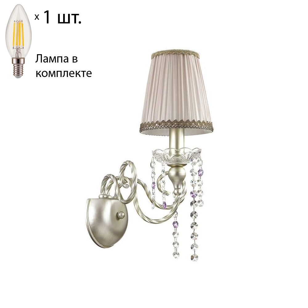 

Бра с лампочкой Odeon Light Aurelia 3390/1W+Lamps E14 Свеча