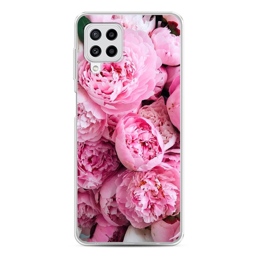 

Чехол на Samsung Galaxy A22/M22/M32 "Розовые пионы", Бежевый;розовый, 2103450-2