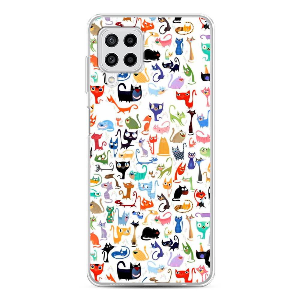 

Чехол на Samsung Galaxy A22/M22/M32 "Цветные коты", Разноцветный, 2103450-1