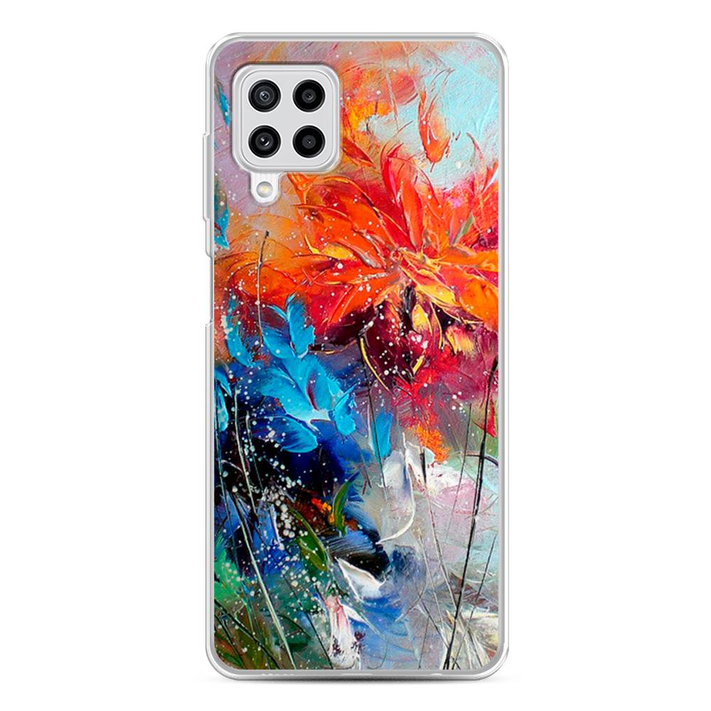 

Чехол на Samsung Galaxy A22/M22/M32 "Абстрактные цветы", Оранжевый;синий, 2103450-4