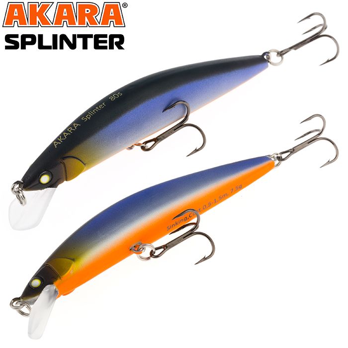 

Воблер Akara Splinter 65S 5 гр 1/6 oz 2,6 in A80, Разноцветный, Splinter