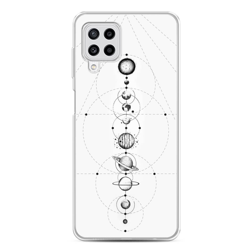 

Чехол на Samsung Galaxy A22/M22/M32 "Парад планет", Серый, 2103450-2