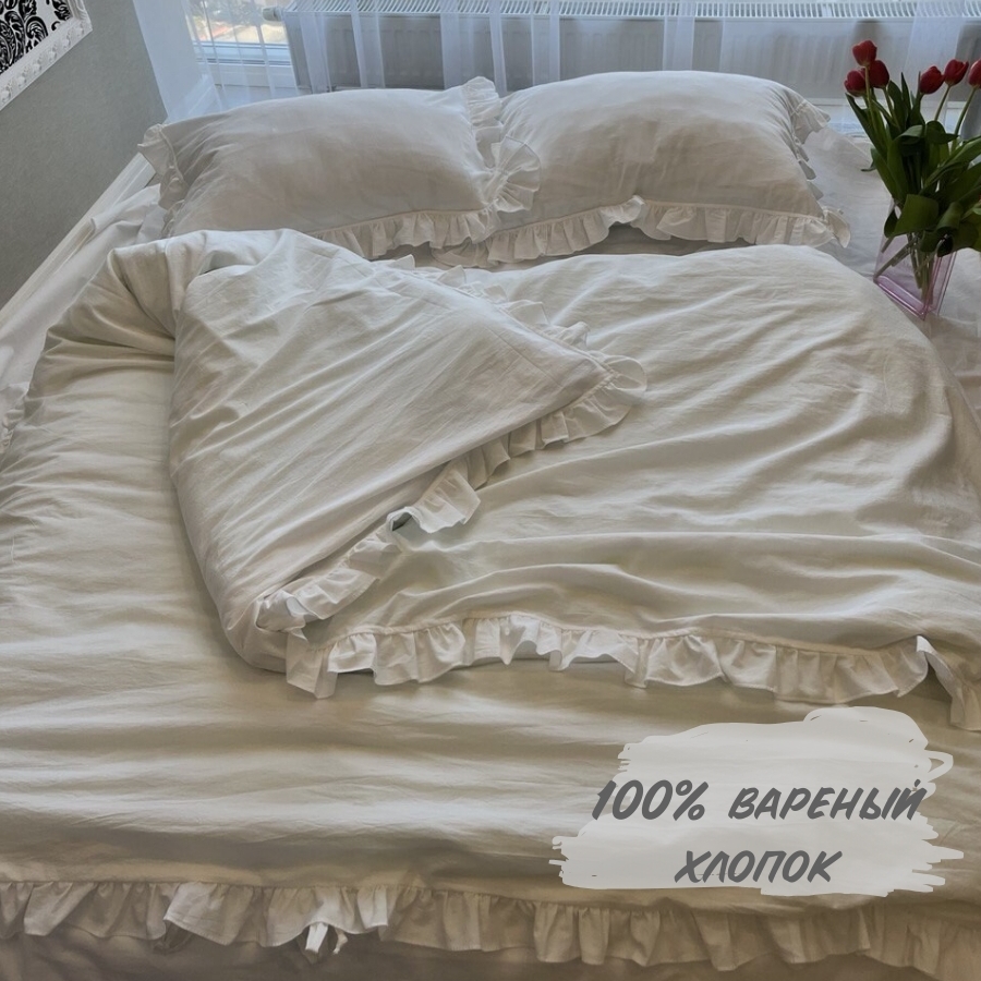 Комплект постельного белья ВЫШЕ НЕБЕС евро-простыня, наволочки 50х70