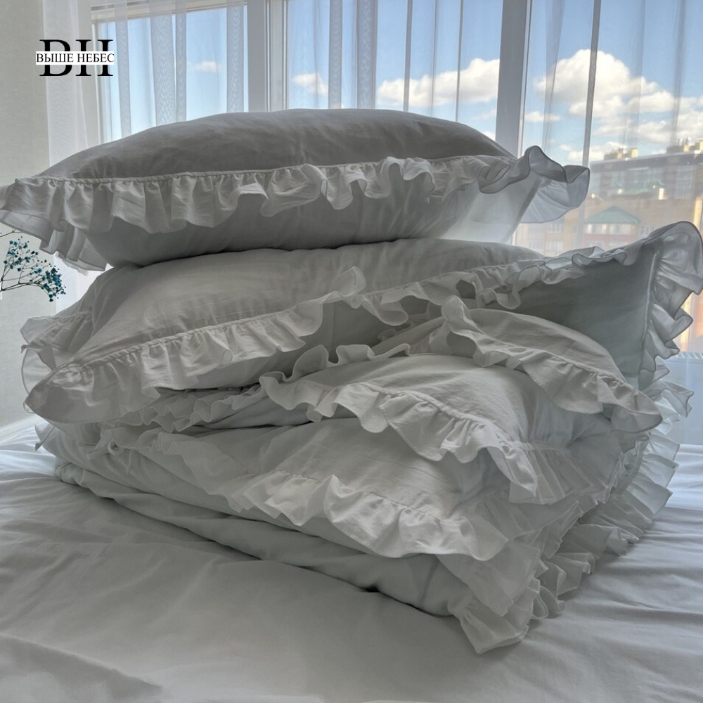 Комплект постельного белья ВЫШЕ НЕБЕС евро-простыня, наволочки 50х70