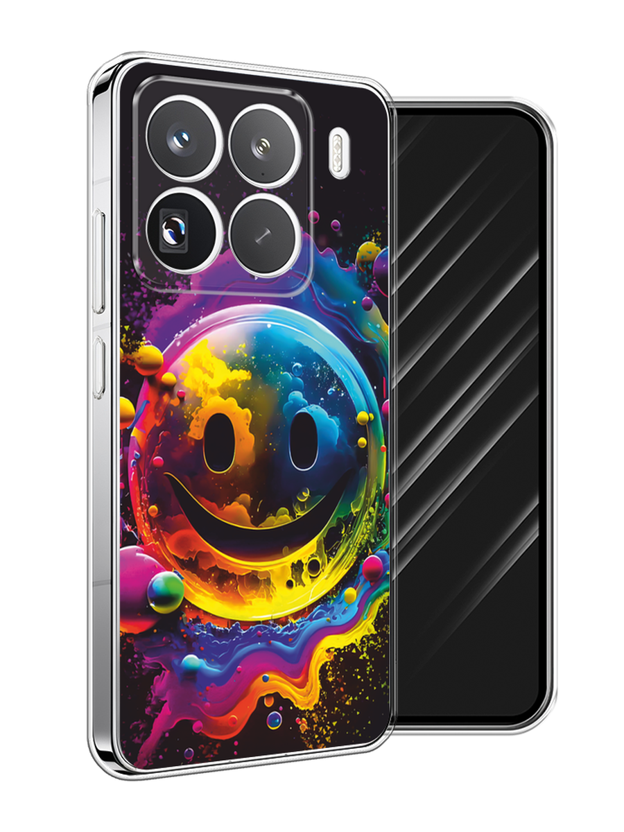 

Чехол Awog на Xiaomi 15 Pro "Кислотный смайл", Фиолетовый;желтый;синий, 323750-1