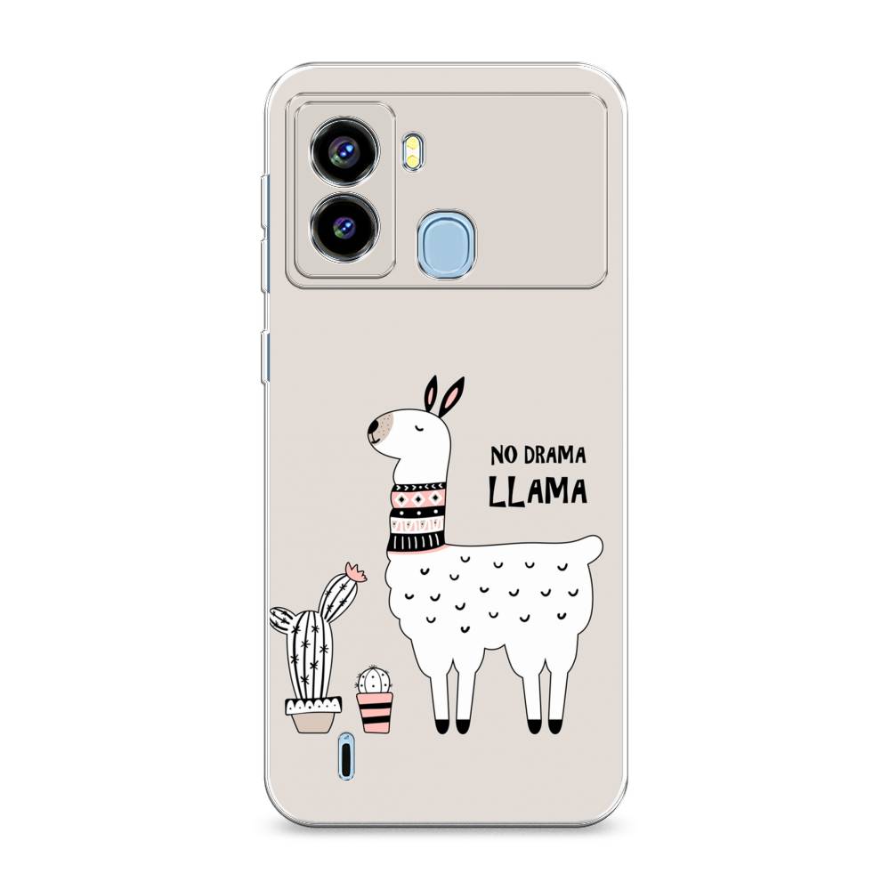 фото Силиконовый чехол "no drama llama" на tecno pop 6 awog