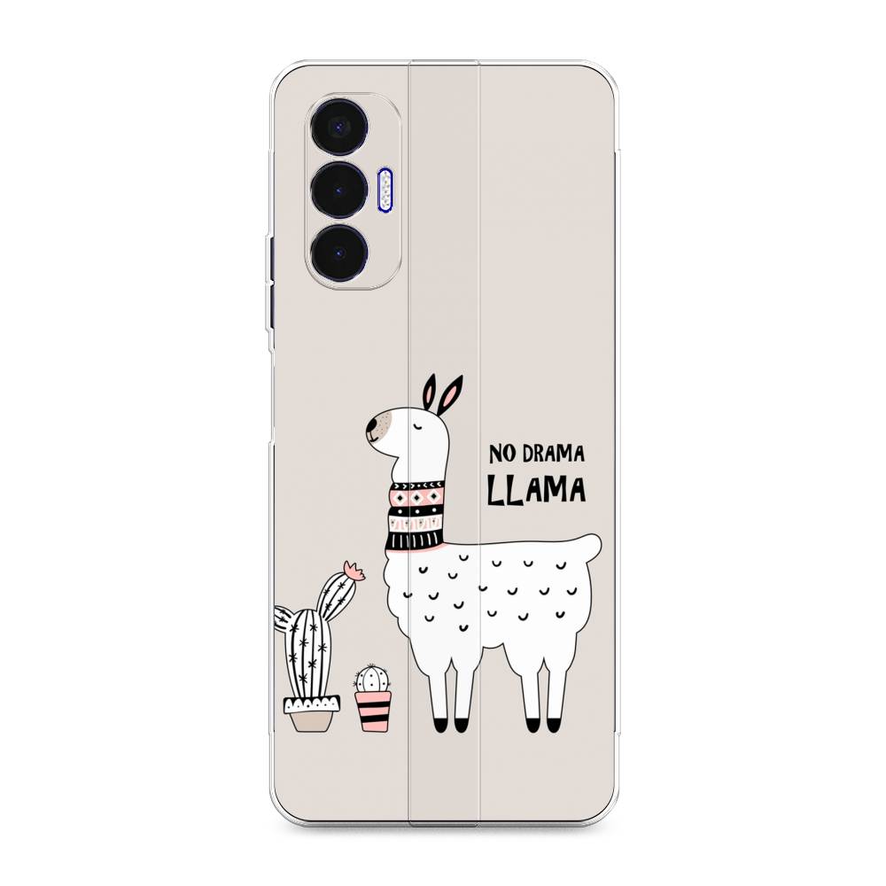 

Чехол Awog на Tecno Pova 3 "No drama LLama", Разноцветный, 301550-2