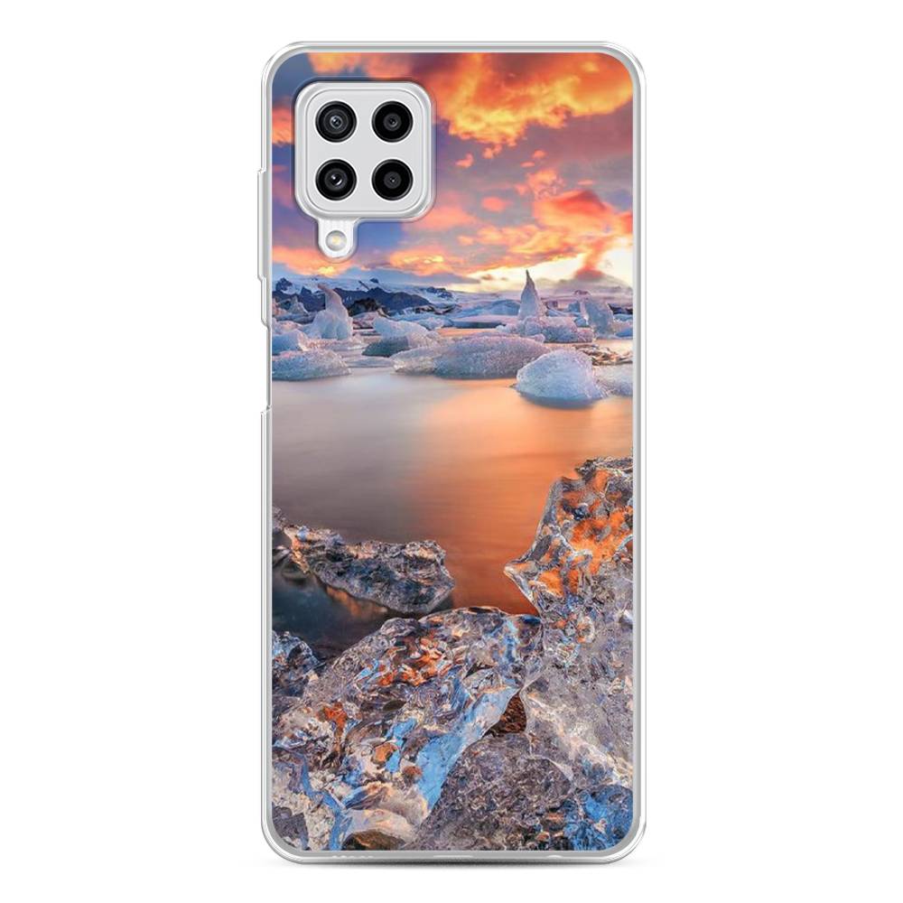 

Чехол на Samsung Galaxy A22/M22/M32 "Ледники", Синий;оранжевый, 2103450-2