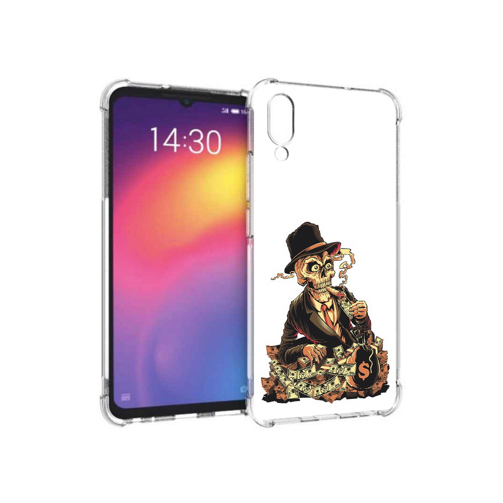 

Чехол MyPads Tocco для Meizu Note 9 нарисованный череп с сигаретой (PT134513.88.515), Прозрачный, Tocco