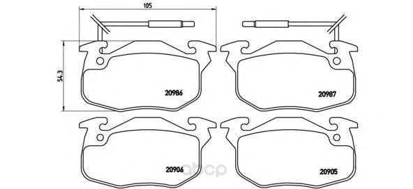 

Тормозные колодки brembo передние дисковые P68010
