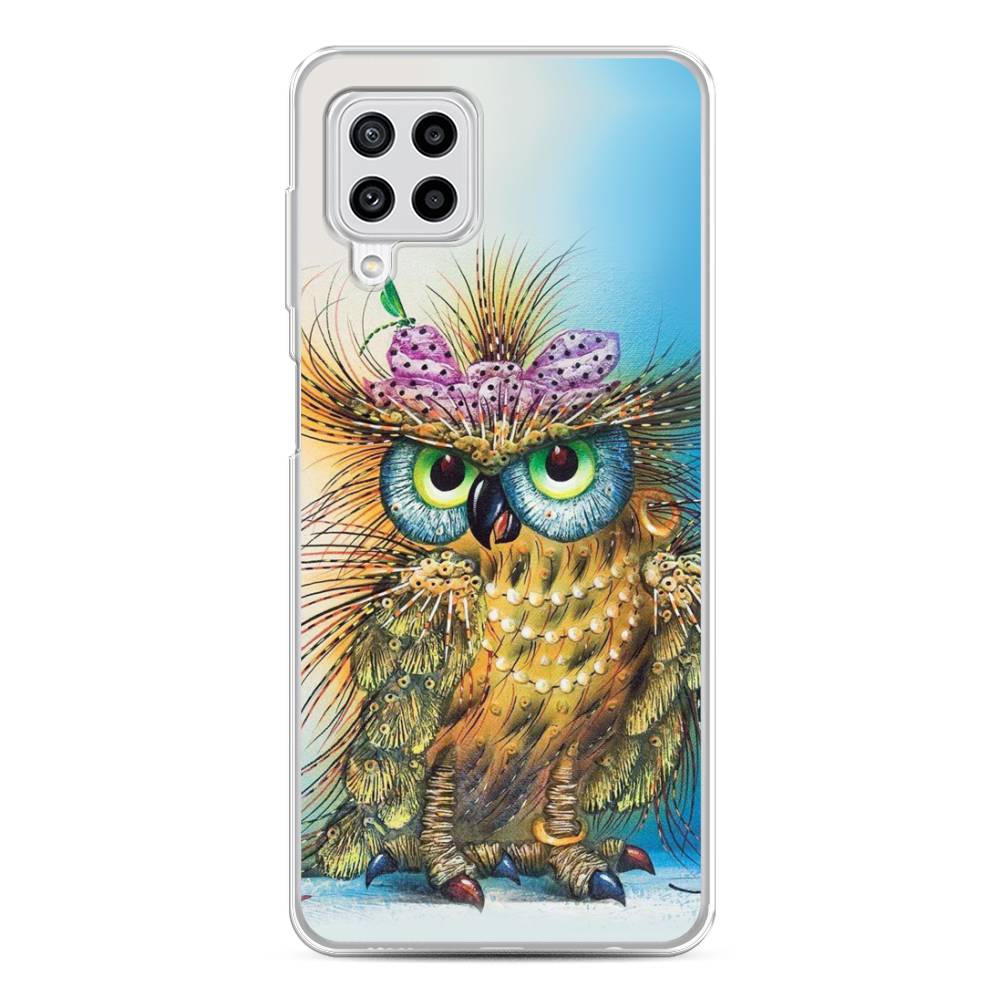 

Чехол на Samsung Galaxy A22/M22/M32 "Модная сова", Коричневый;голубой, 2103450-1