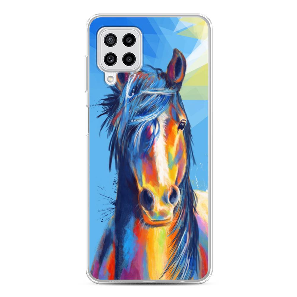 

Чехол на Samsung Galaxy A22/M22/M32 "Лошадь арт 3", Голубой;желтый;синий, 2103450-1