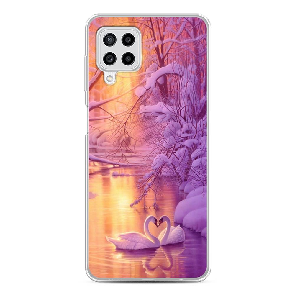 

Чехол на Samsung Galaxy A22/M22/M32 "Зима 1", Фиолетовый;желтый, 2103450-2