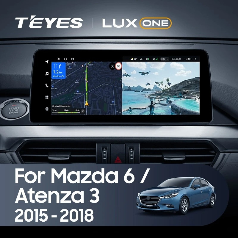 Штатная магнитола Teyes LUX ONE 4/32 Mazda 6 GJ GL (2015-2018) Тип-А