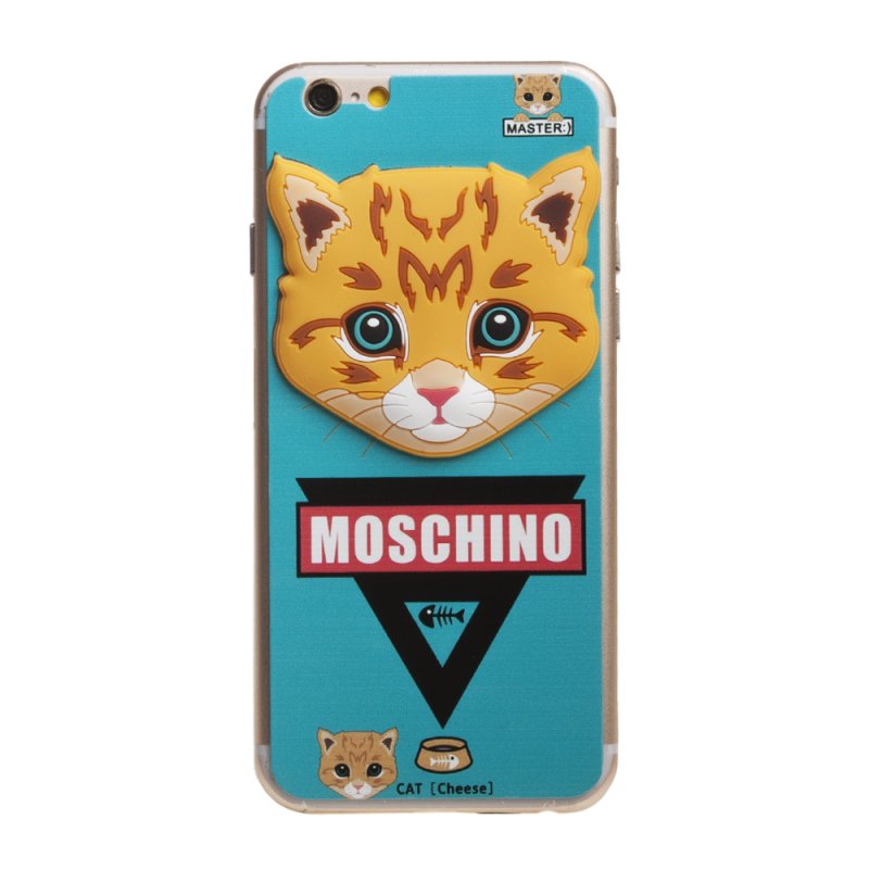

Защитное стекло 2,5D для iPhone 6/6S "Moschino" на переднюю и заднюю часть "Кот Рыжий" (зе