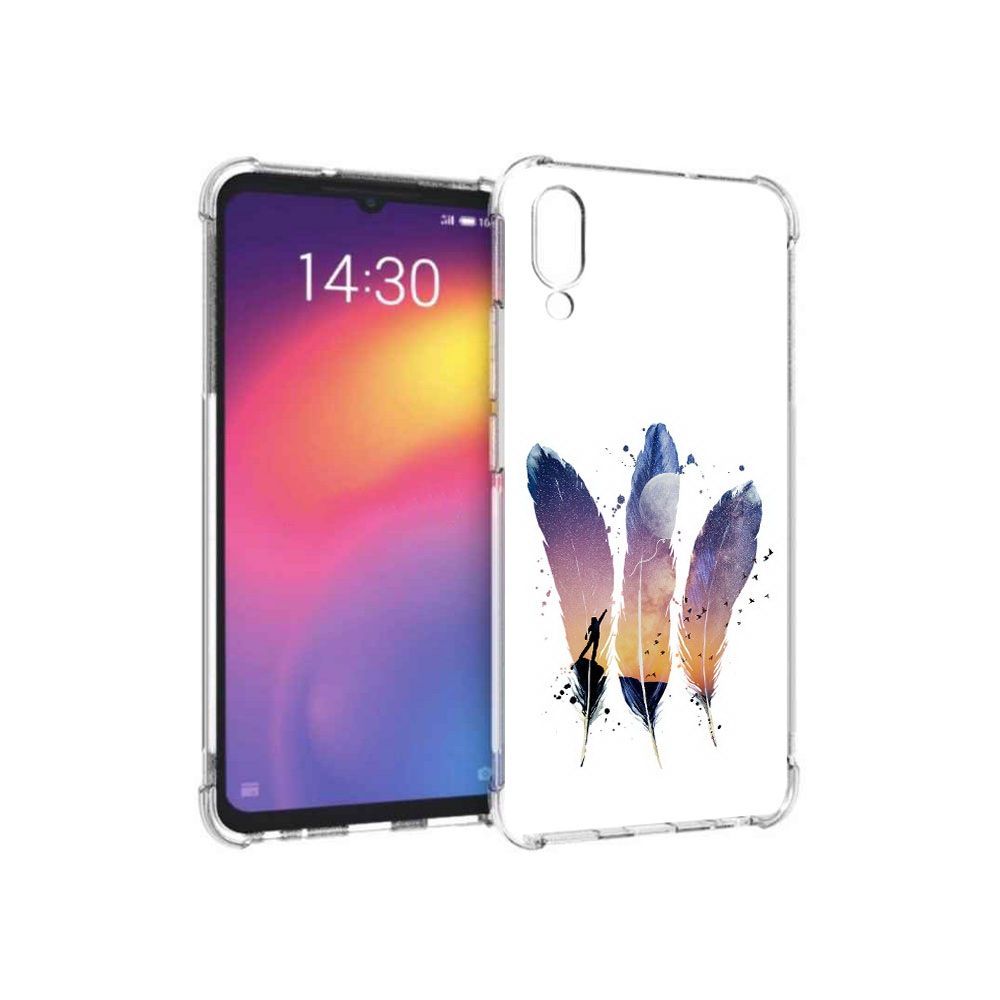 

Чехол MyPads Tocco для Meizu Note 9 небесные перья (PT134513.88.519), Прозрачный, Tocco