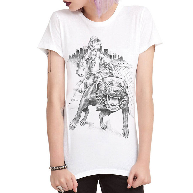 

Футболка женская Dream Shirts Моряк Попай 10006211 белая 3XL, Моряк Попай 10006211