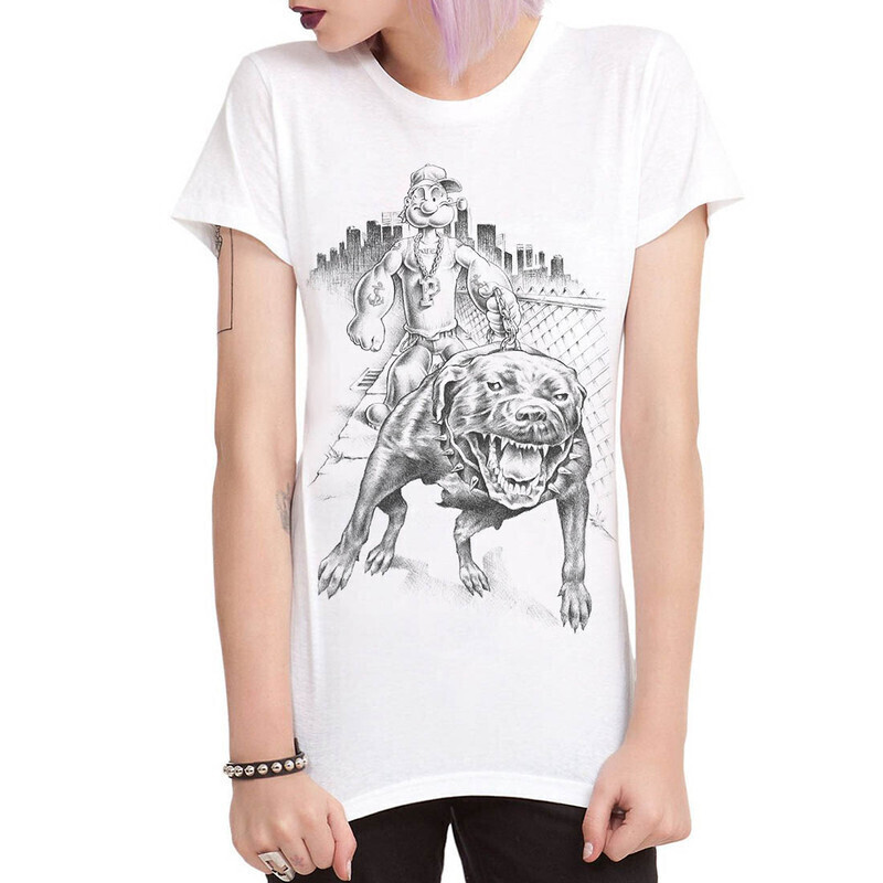 

Футболка женская Dream Shirts Моряк Попай 10006211 белая L, Моряк Попай 10006211