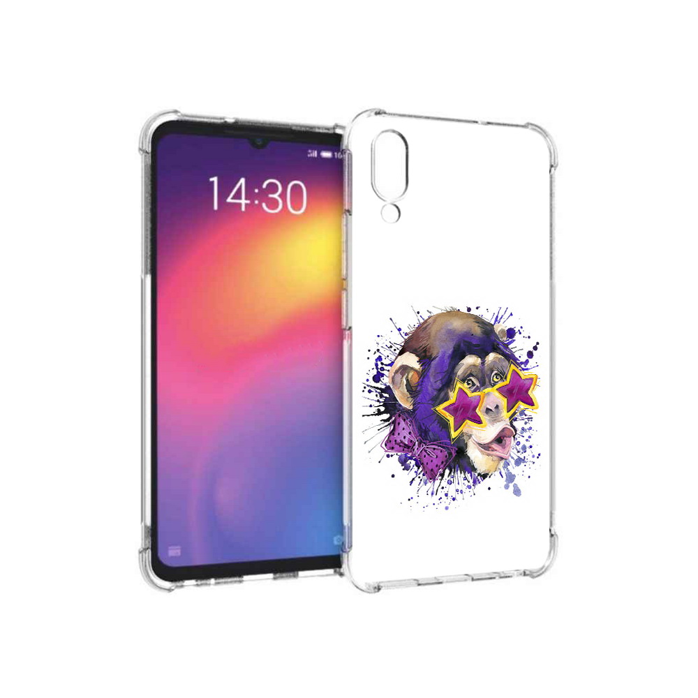 

Чехол MyPads Tocco для Meizu Note 9 обезьяна в очках (PT134513.88.524), Прозрачный, Tocco