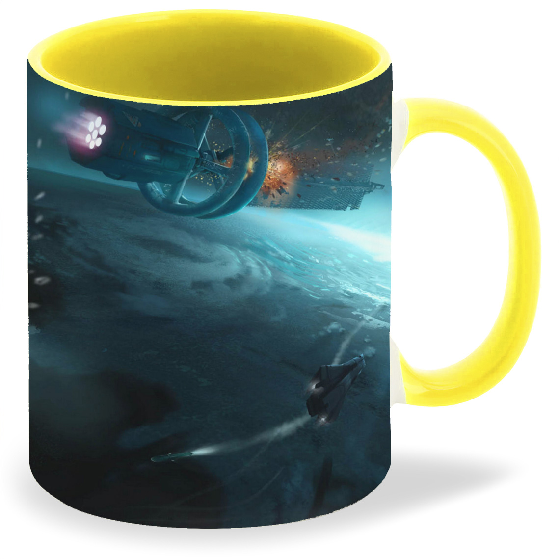 

Кружка CoolPodarok elite dangerous Битва в космосе Корабли Выстрелы