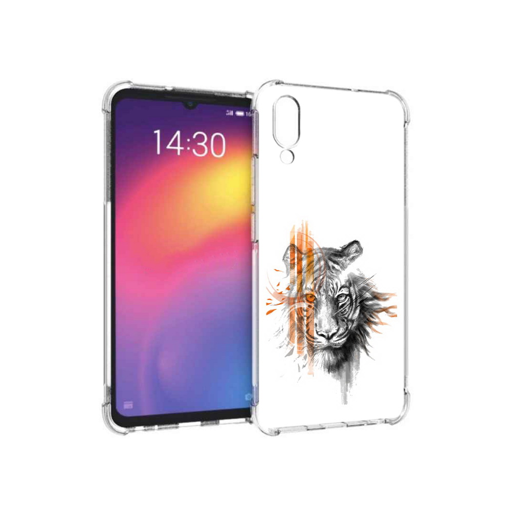 

Чехол MyPads Tocco для Meizu Note 9 огненный тигр (PT134513.88.526), Прозрачный, Tocco