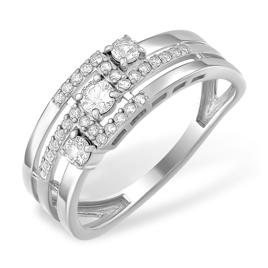 

Кольцо из серебра р. 17,5 ЯХОНТ Золотой 2720407, фианит, 2720407