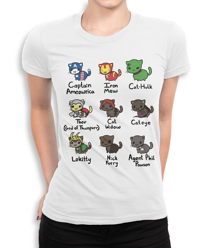 

Футболка женская Dream Shirts Котики мяустители 10006241 белая XS, Котики мяустители 10006241