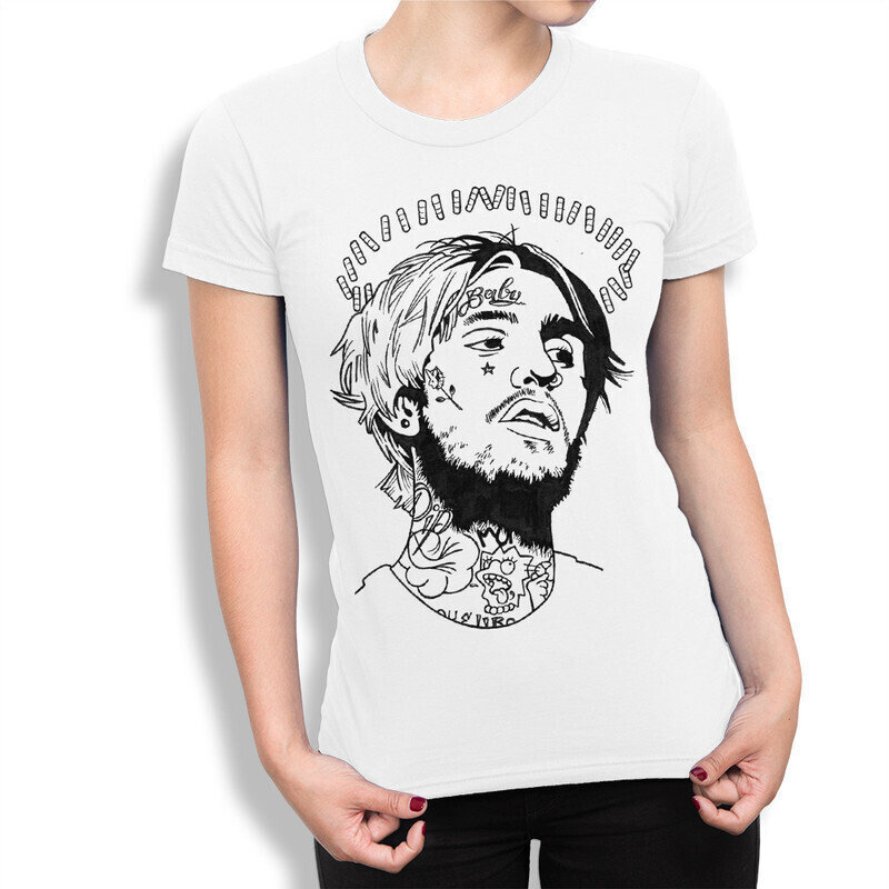 

Футболка женская Dream Shirts Lil Peep 10006301 белая L, Lil Peep 10006301