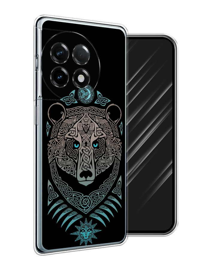 

Чехол Awog на OnePlus 11R/Ace 2 "Кельтский медведь", Черный;серый, 154250-1