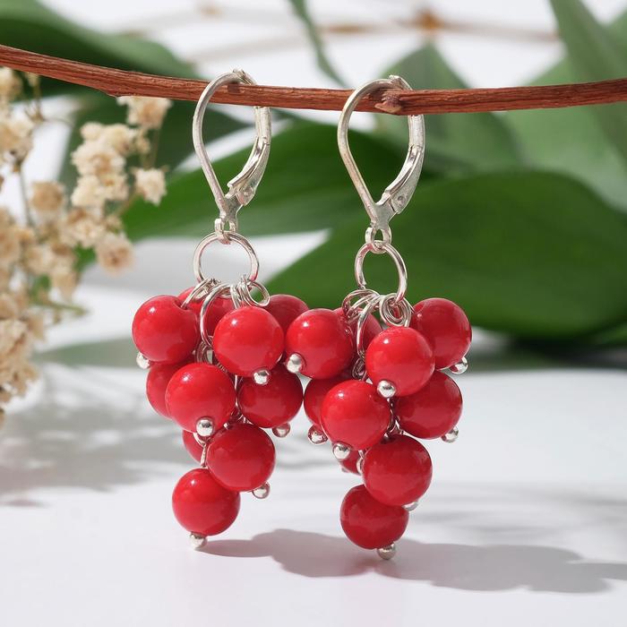 

Серьгииз бижутерного сплава NoBrand Коллекция Коралл, камень искусственный, Коллекция "Коралл"