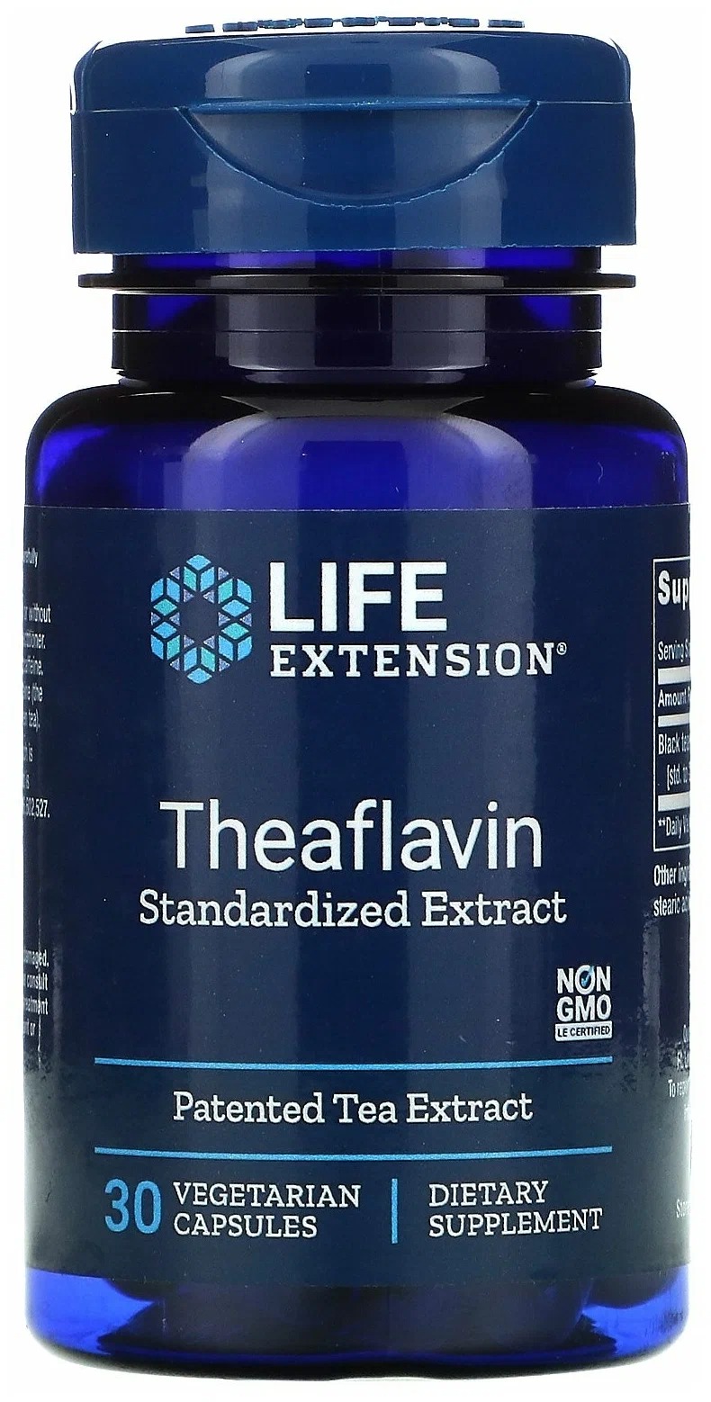 Купить Life Extention Theaflavin Standardized Extract 30 капсул, Life Extension