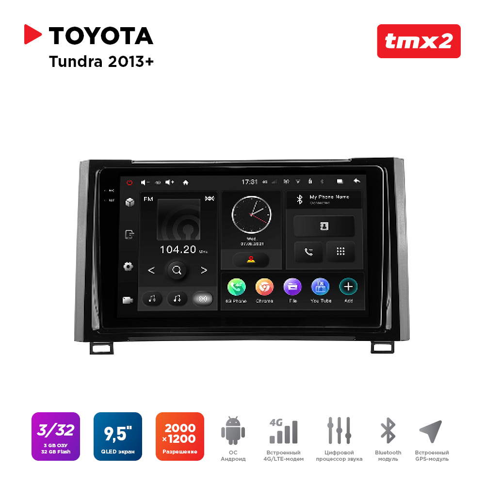 

ШГУ Toyota Tundra 13+ (MAXIMUM Incar TMX2-2230-3) Android 10/2000*1200, BT, wi-fi, 4G LTE,, TMX2-2230-3