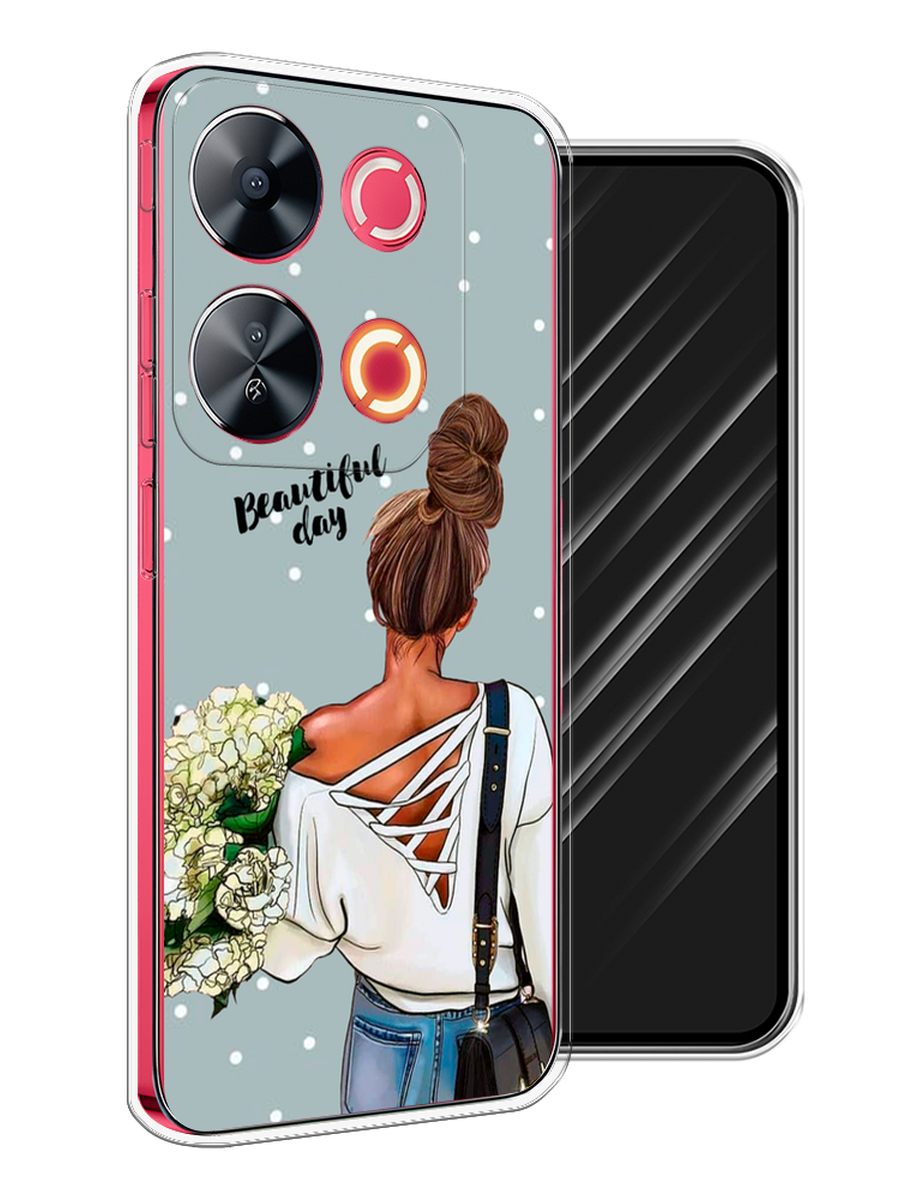 

Чехол Awog на Itel P65 "Beautiful day", Голубой;коричневый;бежевый, 3202350-1