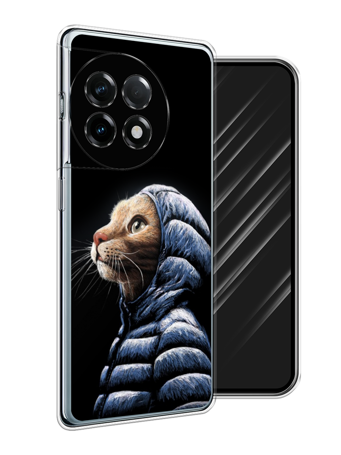 

Чехол Awog на OnePlus 11R/Ace 2 "Кот в капюшоне", Черный;бежевый;синий, 154250-1