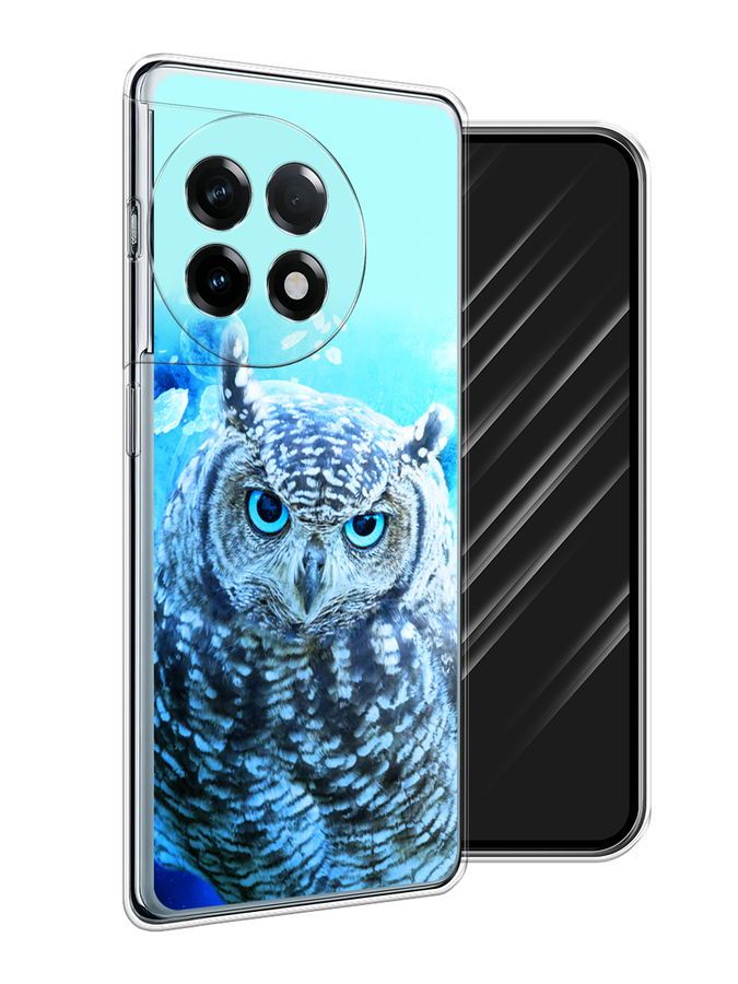 

Чехол Awog на OnePlus 11R/Ace 2 "Сова арт 7", Синий;голубой, 154250-1