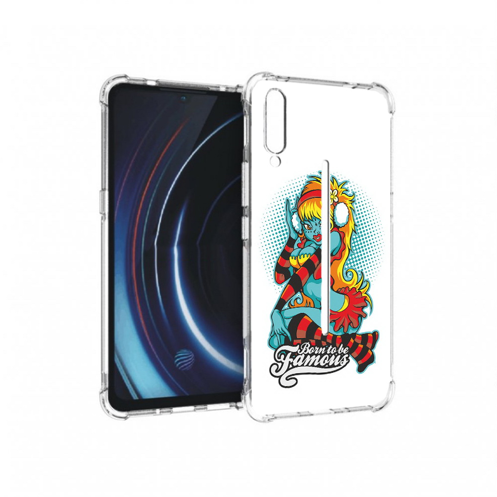 

Чехол MyPads Tocco для Vivo iQOO нарисованная девушка в наушниках (PT226955.389.498), Прозрачный, Tocco