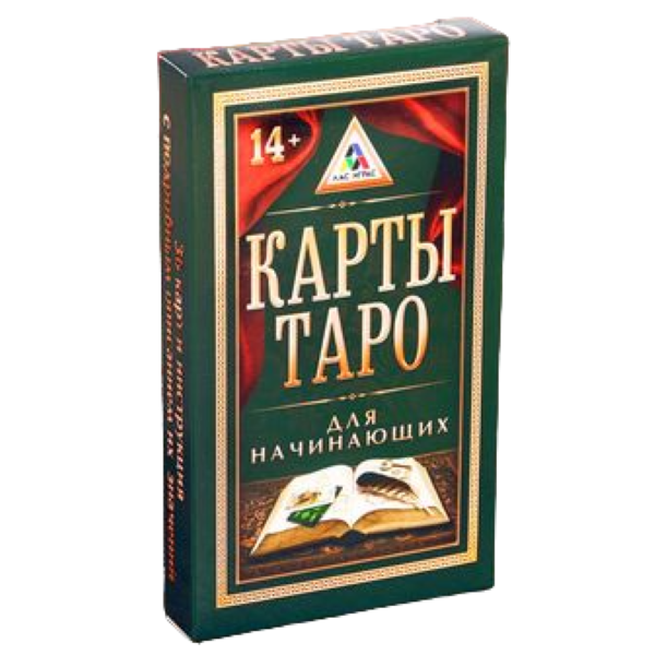 Карты Таро в мешочке "Для начинающих", 19х12,5 см 100069791995 зеленый