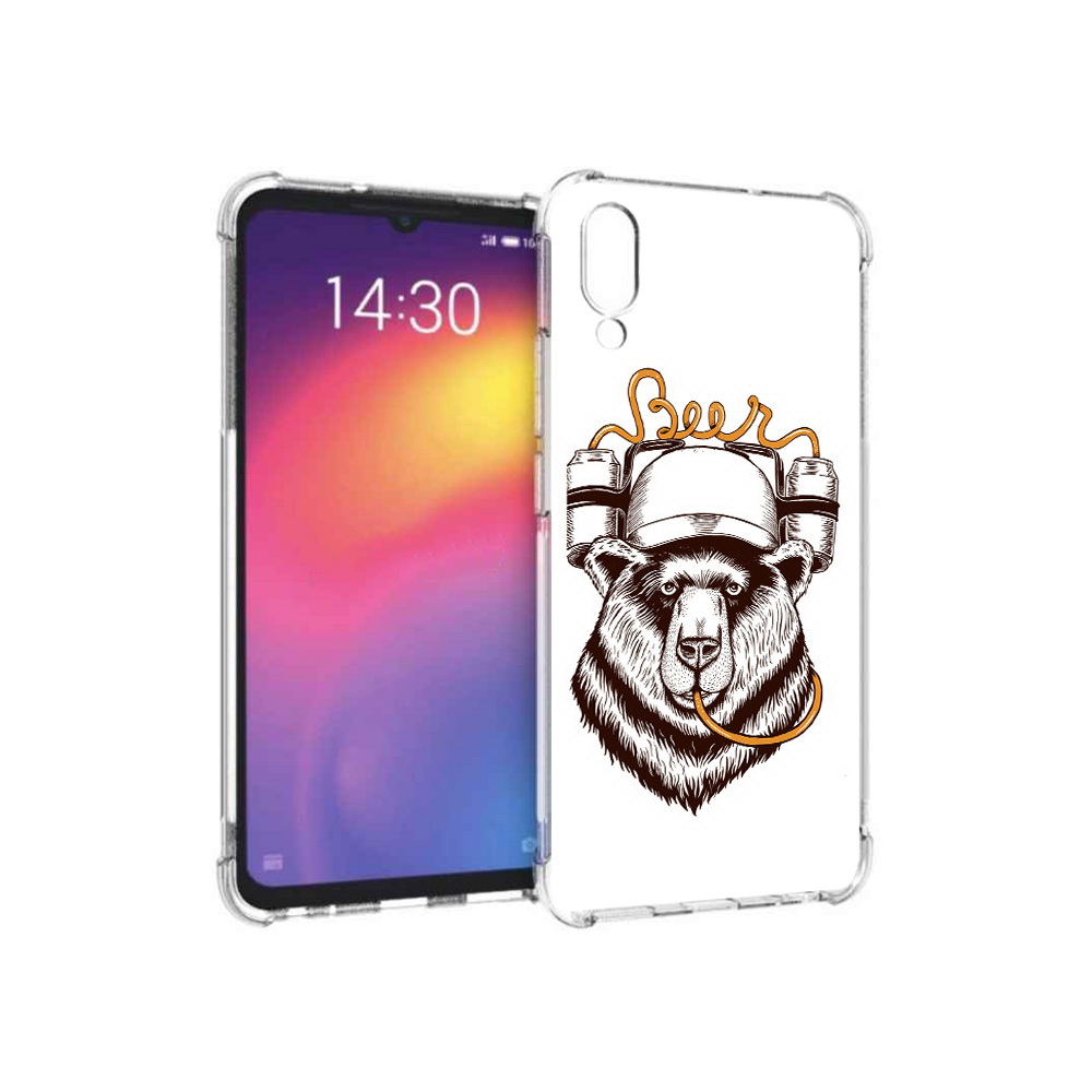 

Чехол MyPads Tocco для Meizu Note 9 пивной медведь (PT134513.88.538), Прозрачный, Tocco