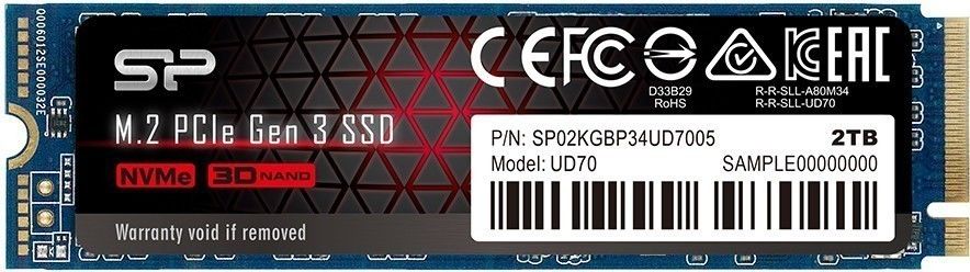 SSD накопитель Silicon Power UD70 M.2 2280 2 ТБ (SP02KGBP34UD7005)