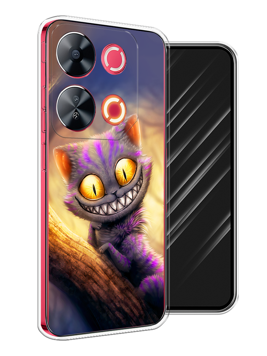 

Чехол Awog на Itel P65 "Cheshire Cat", Фиолетовый;желтый, 3202350-1