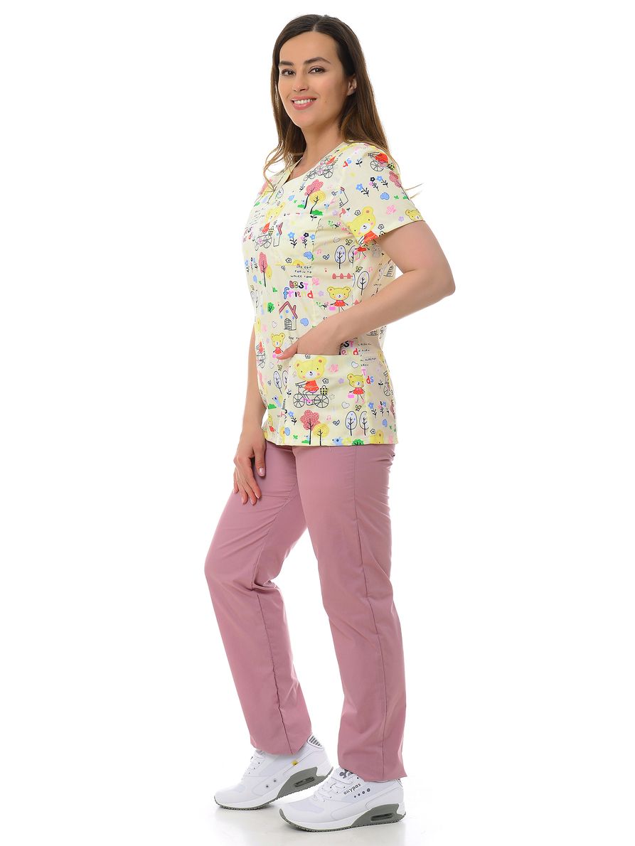 

Костюм медицинский женский MedicalWear Магнолия 102 разноцветный 46 RU, Магнолия 102