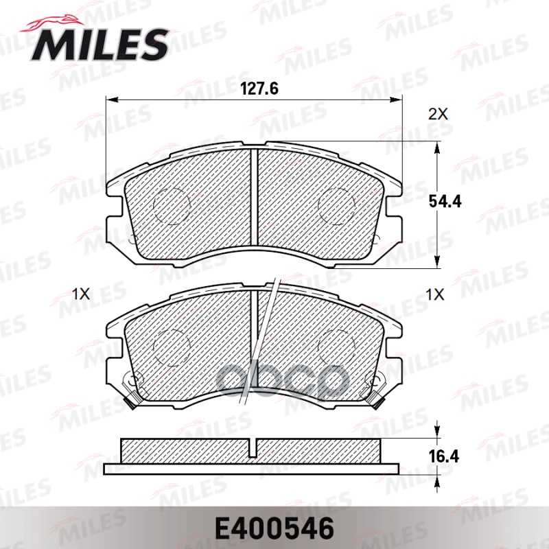 

Тормозные колодки Miles передние E400546, E400546