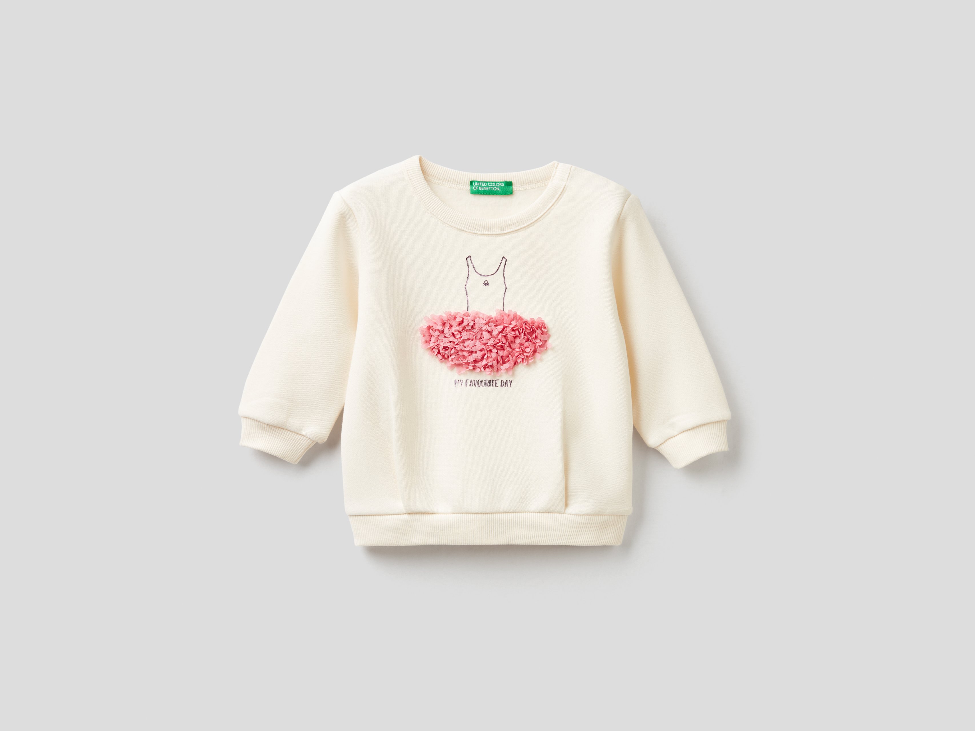 

Свитшот для девочек Benetton цв. желтый р.74, 21A_39M2C15FH