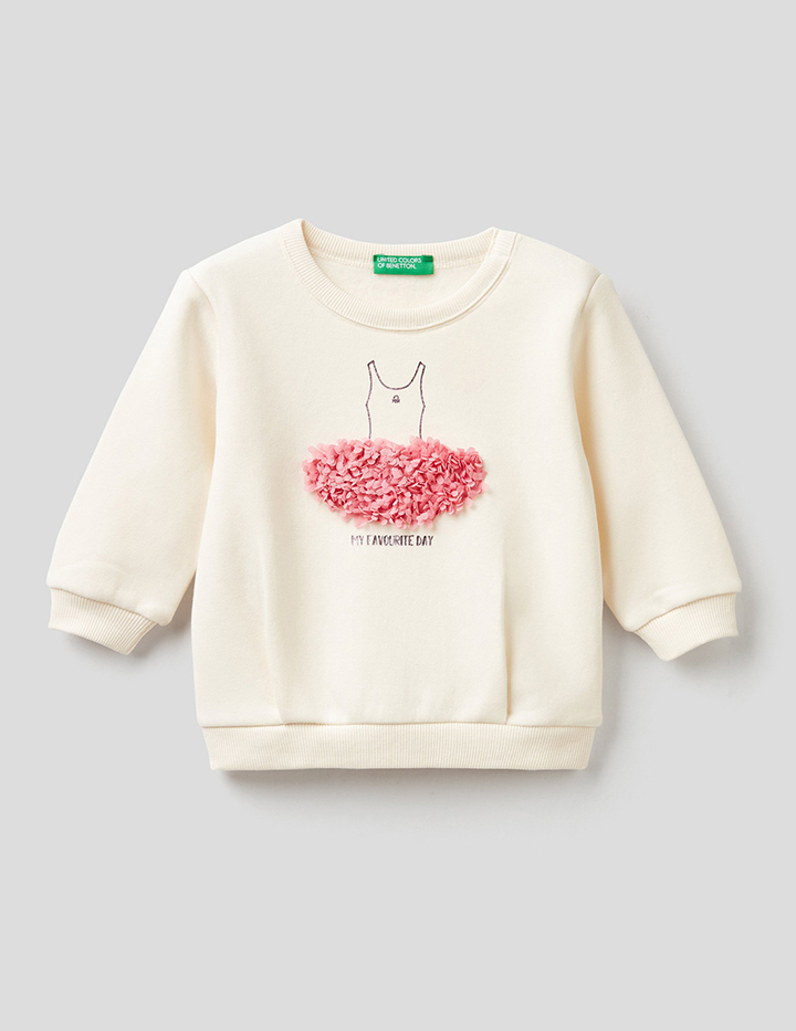 

Свитшот для девочек Benetton цв. желтый р.86, 21A_39M2C15FH