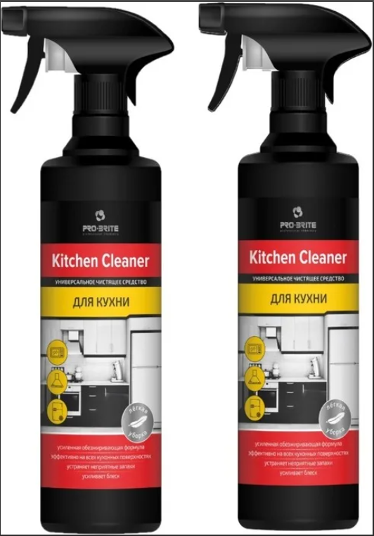 Универсальное чистящее средство для кухни Pro-Brite Kitchencleaner с триггером 0,5л - 2шт.