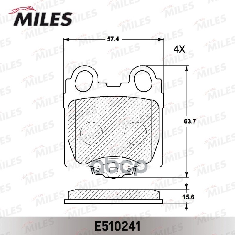 

Тормозные колодки Miles задние E510241, E510241