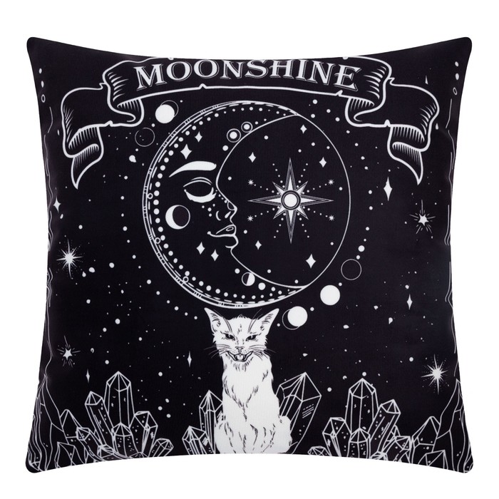 

Чеxол на подушку Этель "Moonshine" 40x40 см, 100% п/э, велюр, Синий