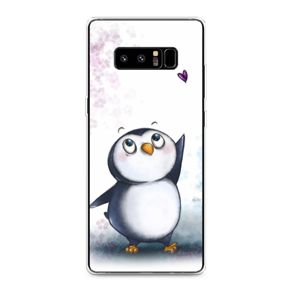 

Чехол Awog на Samsung Galaxy Note 8 "Пингвин и сердечко", Белый, 25250-1