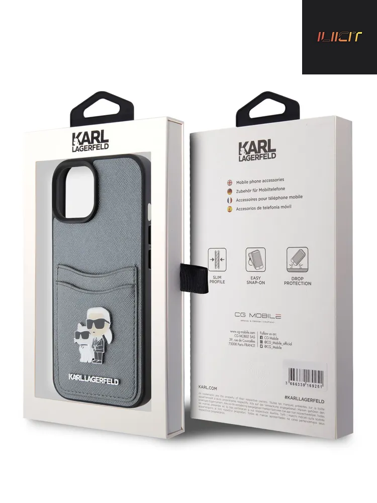 

Чехол iPhone 15 Plus KARL LAGERFELD SAKPKCNP, серый(IS793016)